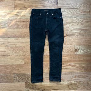 Nudie Jeans Lean Dean Slim Fit Raw 32 x 32 Dry Cold Black Men's